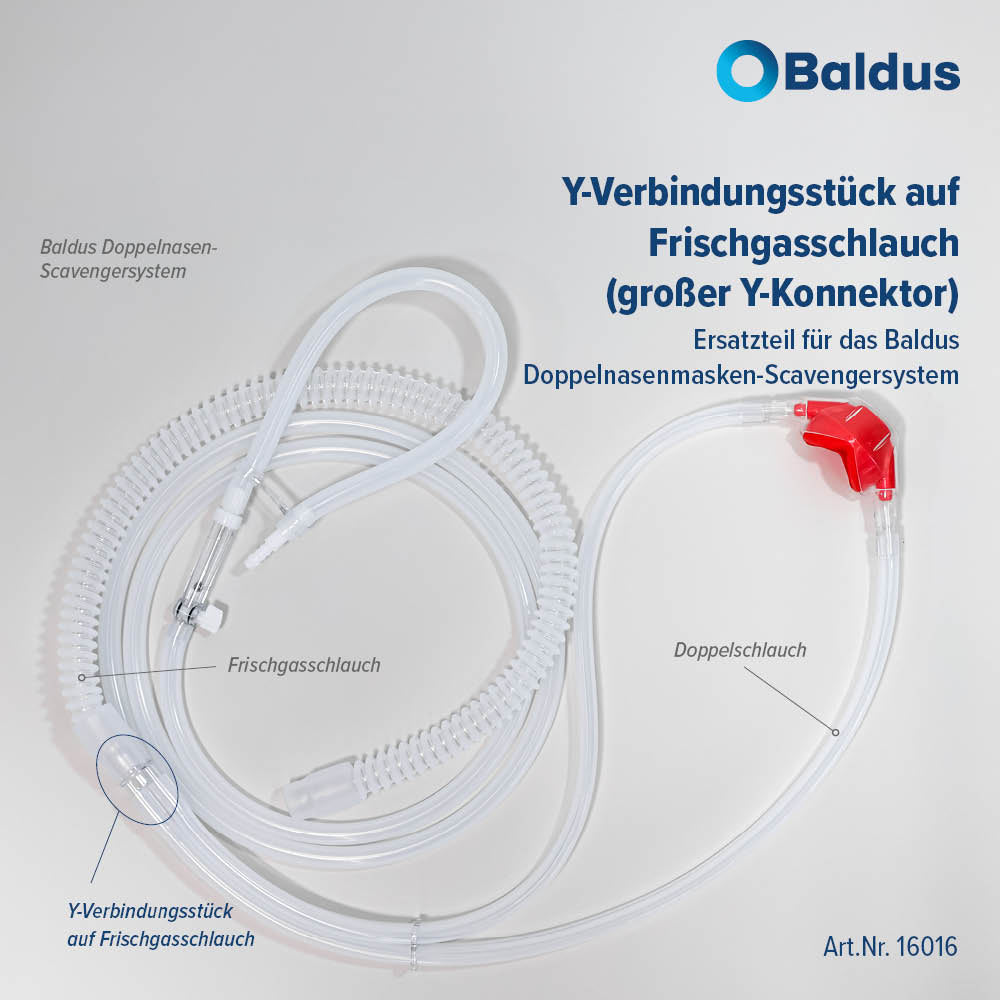 Y-Verbindungsstück auf Frischgasschlauch / großer Y-Konnektor