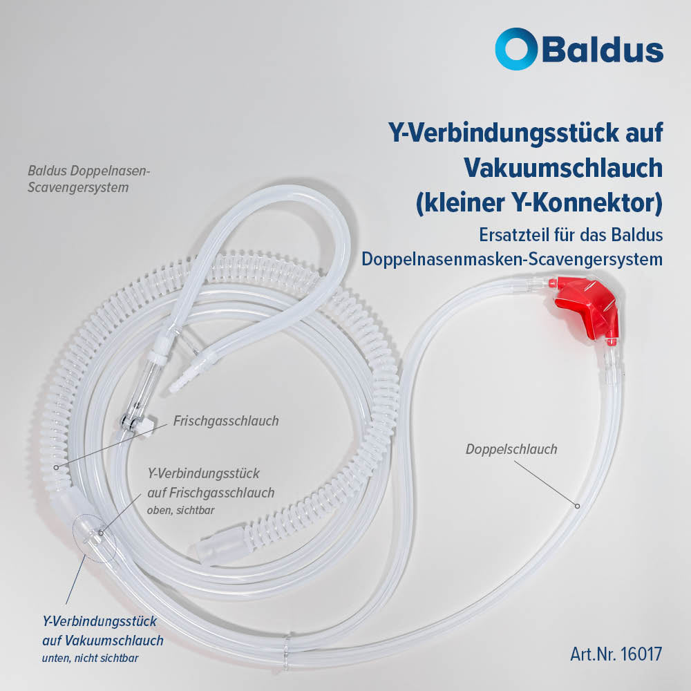 Baldus Y-Verbindungsstück auf Vakuumschlauch / kleiner Y-Konnektor