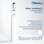 Gasfüllung: medizinischer Sauerstoff - O2