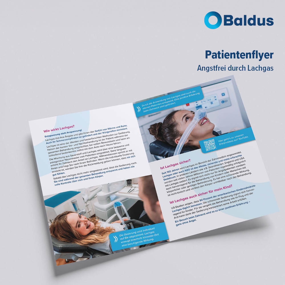 Patientenflyer "Angstfrei durch Lachgas"
