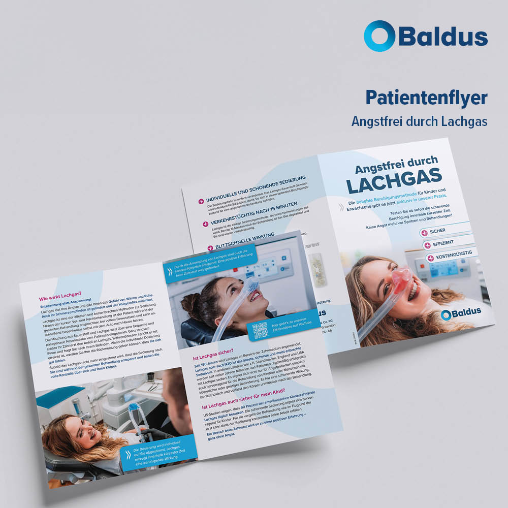 Patientenflyer "Angstfrei durch Lachgas"