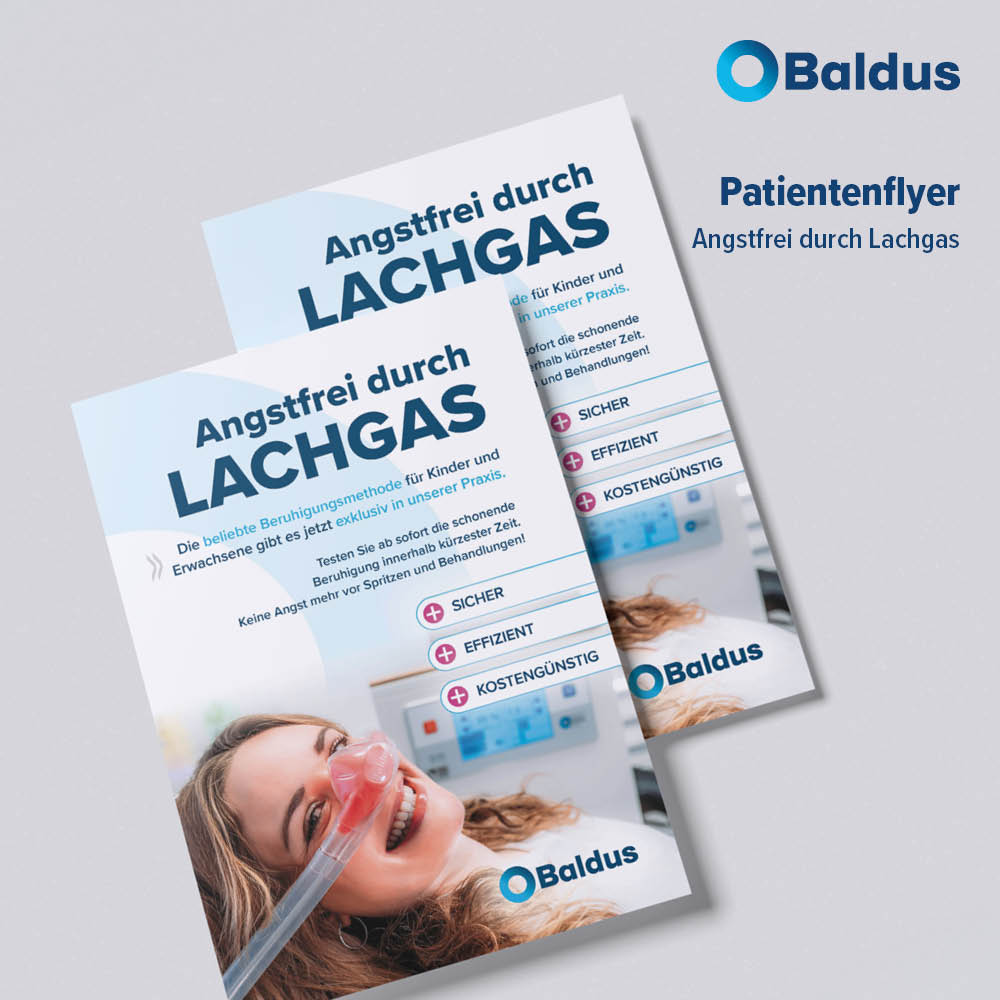 Patientenflyer "Angstfrei durch Lachgas"